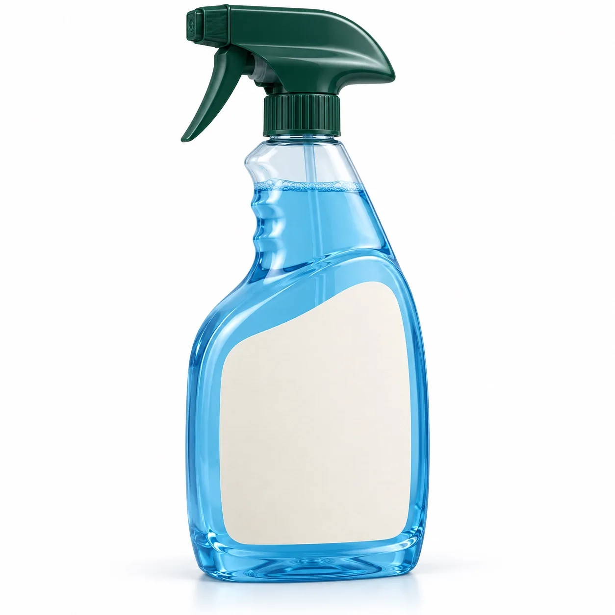 Bathroom cleaner on a white background (AI-generated concept)