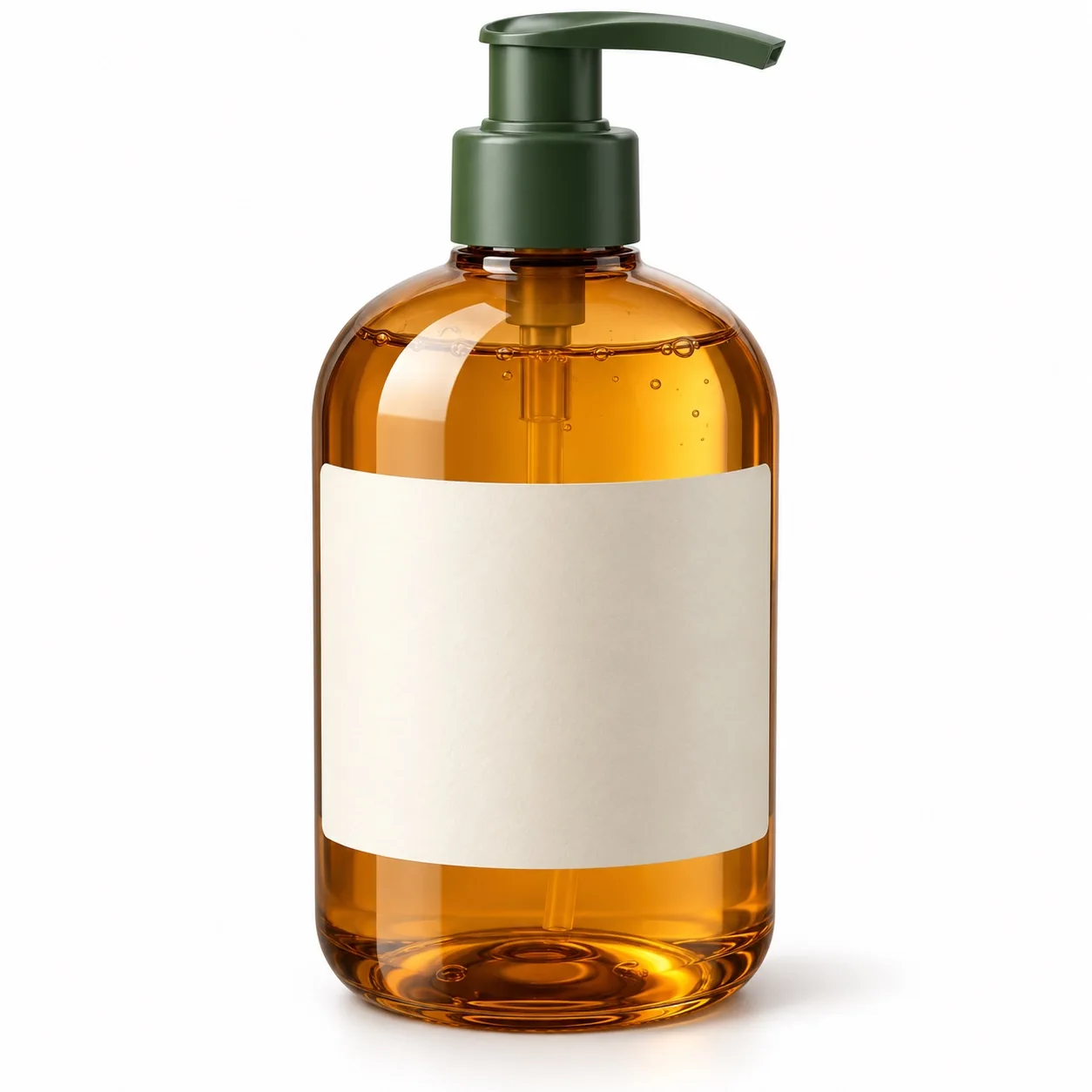 Kitchen cleaning pump bottle on a white background (AI-generated concept)