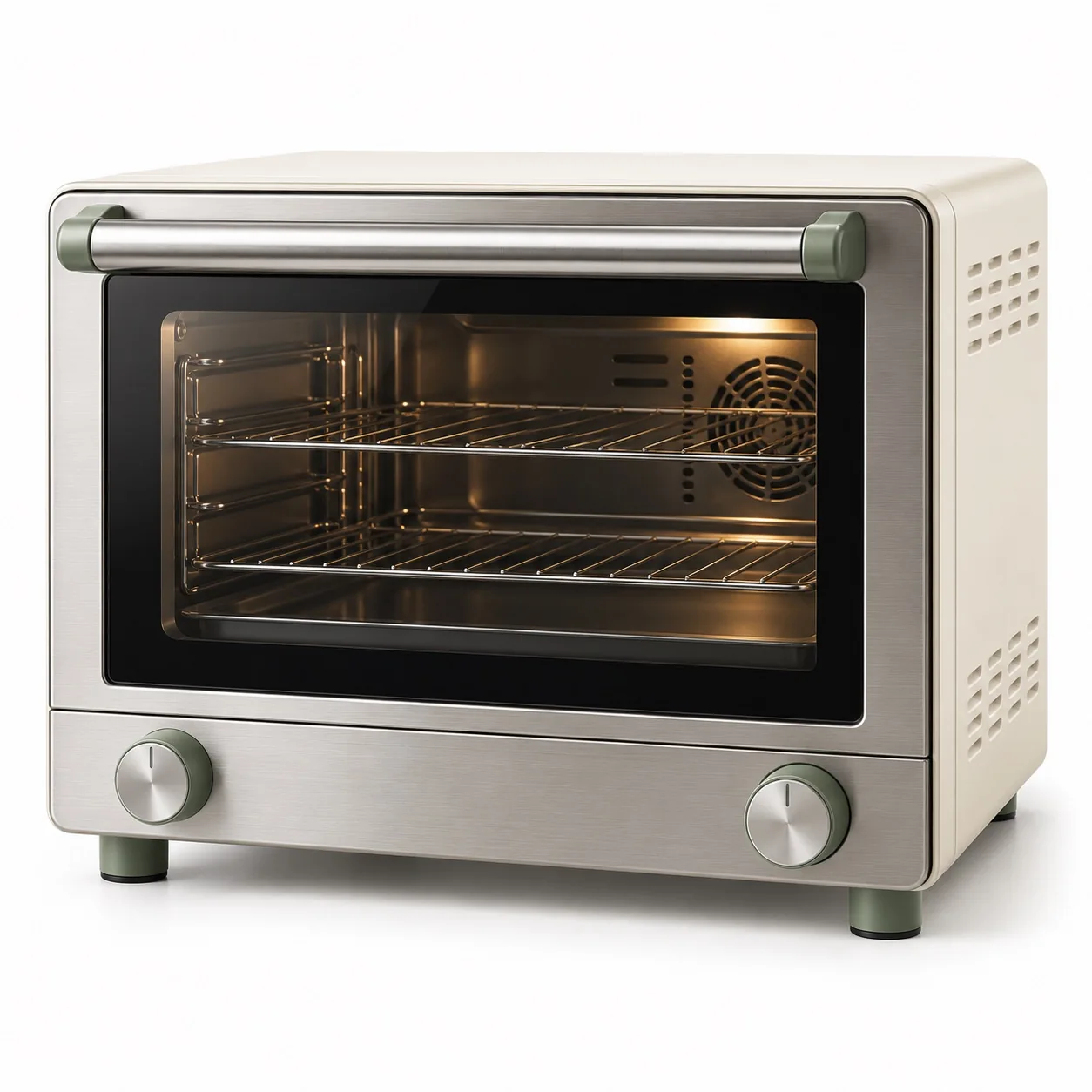 Home Oven on a white background (AI-generated concept)